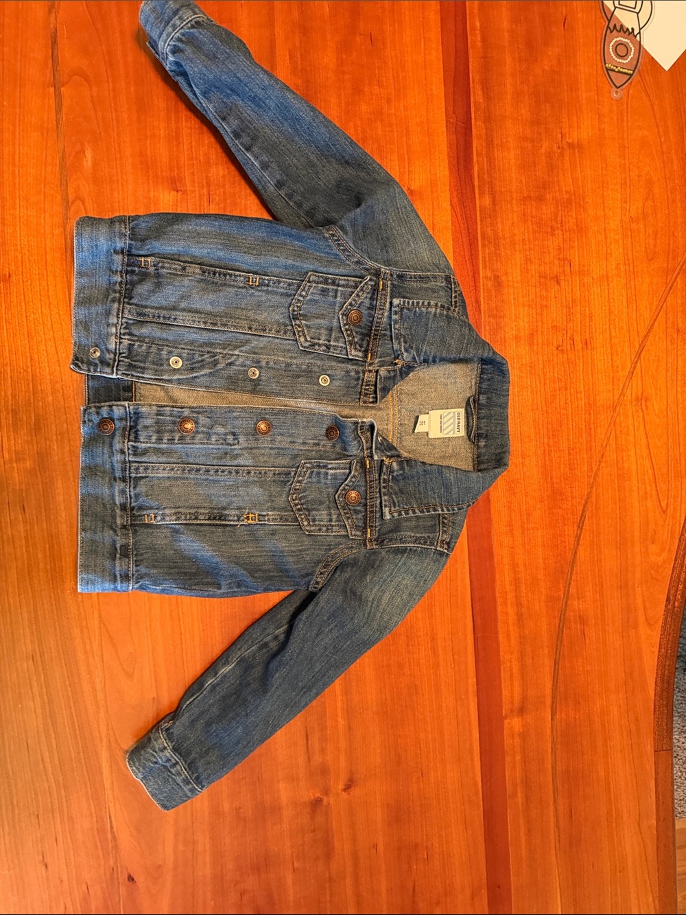 Old Navy Blue Denim Jacket for Kids - Button-Front Jean Coat